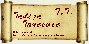 Tadija Tančević vizit kartica